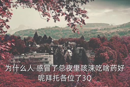 為什么人 感冒了總夜里咳涑吃啥藥好呢拜托各位了3Q