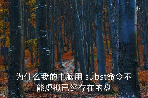 subst,系統出現病毒文件可用substz:/d命令解除
