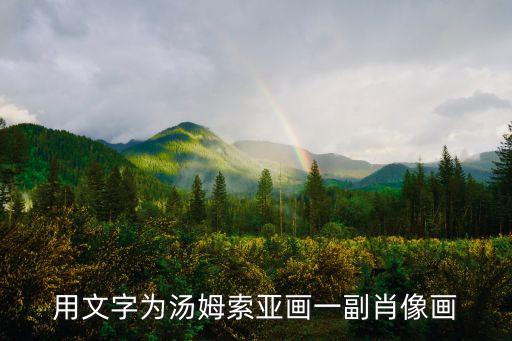 用文字為湯姆索亞畫一副肖像畫