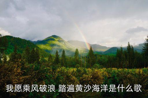 乘風破浪主題曲，我愿乘風破浪 踏遍黃沙海洋是什么歌