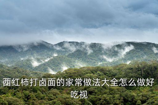 西紅柿打鹵面的家常做法大全怎么做好吃視