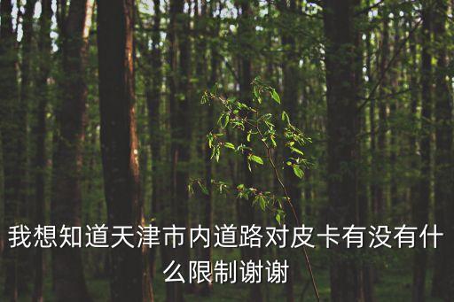 我想知道天津市內道路對皮卡有沒有什么限制謝謝