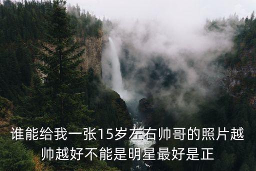 15歲男生照片，急求一個15歲帥氣男孩的照片 有的不要藏了 發吧