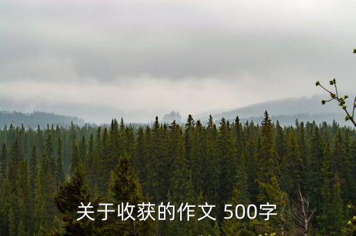 收獲作文500字，作文500字 收獲