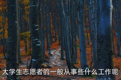 大學生志愿者的一般從事些什么工作呢