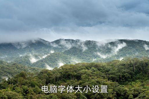 電腦字體大小設置