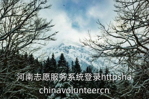 河南志愿服務系統登錄httpshachinavolunteercn