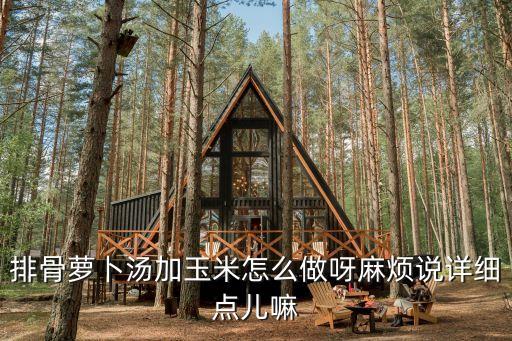 排骨蘿卜湯加玉米怎么做呀麻煩說詳細點兒嘛