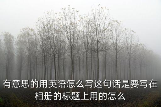 有意思的英語，什么英語單詞最有意思