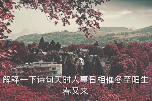 解釋一下詩句天時人事日相催冬至陽生春又來