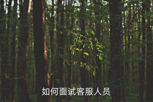 如何面試客服人員