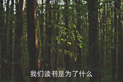 讀書為了什么，讀書是為了什么