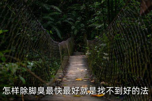怎樣除腳臭最快最好就是找不到好的法