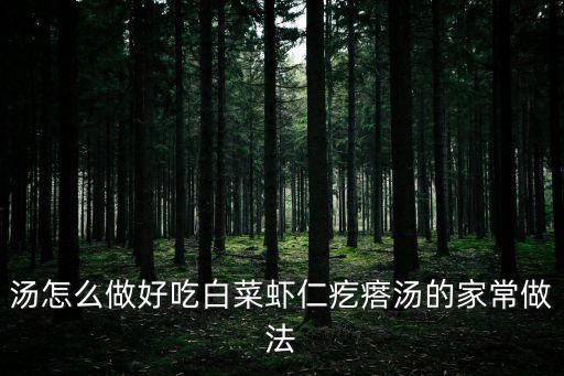 湯怎么做好吃白菜蝦仁疙瘩湯的家常做法