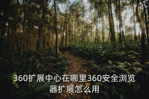 360擴(kuò)展中心在哪里360安全瀏覽器擴(kuò)展怎么用