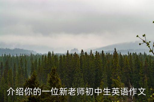 介紹你的一位新老師初中生英語作文