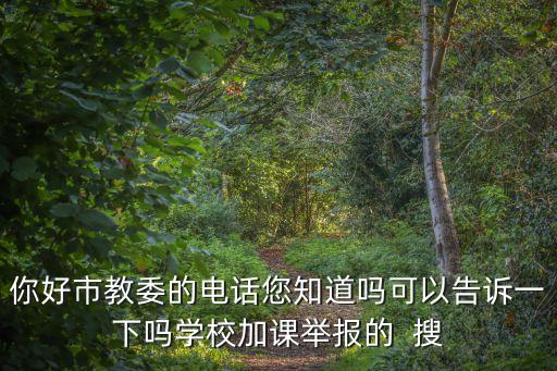 你好市教委的電話您知道嗎可以告訴一下嗎學(xué)校加課舉報的  搜