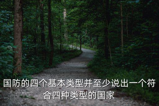 國防的四個基本類型并至少說出一個符合四種類型的國家