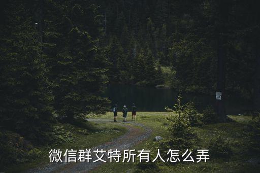 微信群艾特所有人怎么弄，如何在微信群里所有人