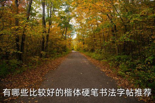 有哪些比較好的楷體硬筆書法字帖推薦