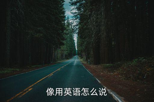 像用英語怎么說