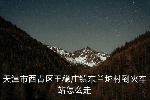 天津市西青區王穩莊鎮東蘭坨村到火車站怎么走