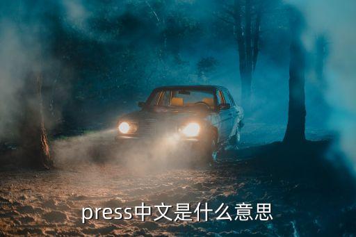 press中文是什么意思