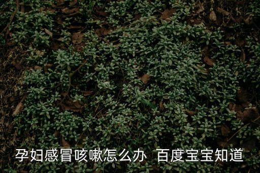 孕婦感冒咳嗽怎么辦  百度寶寶知道