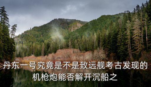 丹東一號究竟是不是致遠艦考古發現的機槍炮能否解開沉船之