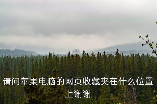 請問蘋果電腦的網(wǎng)頁收藏夾在什么位置上謝謝