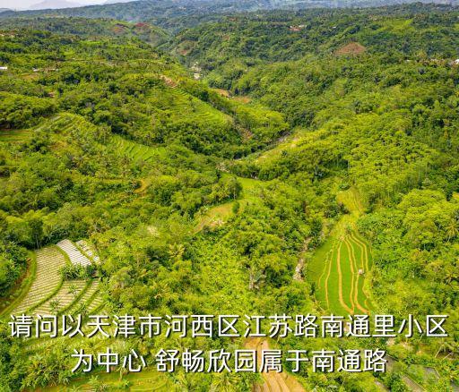 請問以天津市河西區(qū)江蘇路南通里小區(qū)為中心 舒暢欣園屬于南通路