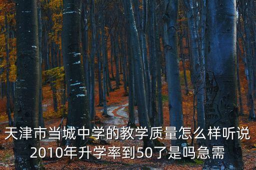 天津市當(dāng)城中學(xué)的教學(xué)質(zhì)量怎么樣聽(tīng)說(shuō)2010年升學(xué)率到50了是嗎急需