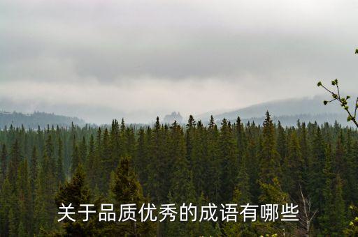 關于品質優秀的成語有哪些