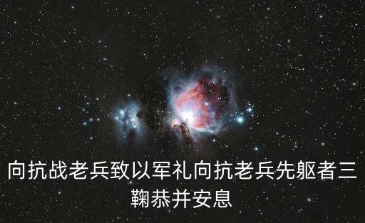 致敬抗戰老兵，作文抗日老兵致敬詞500