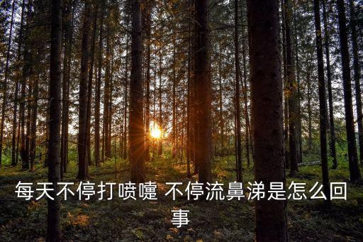 每天不停打噴嚏 不停流鼻涕是怎么回事