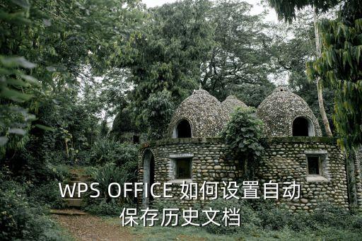 wps自動保存，WPS OFFICE 如何設置自動保存歷史文檔