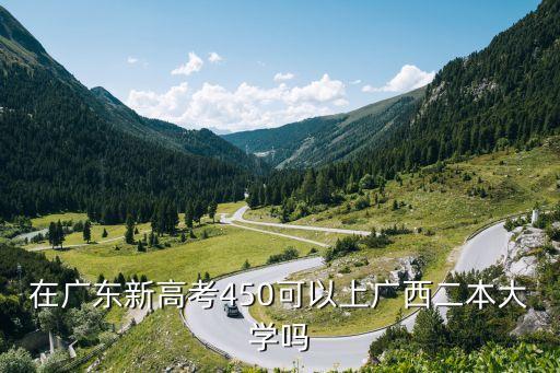 在廣東新高考450可以上廣西二本大學嗎