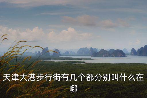 天津市大港區步行街，天津大港步行街有幾個都分別叫什么在哪