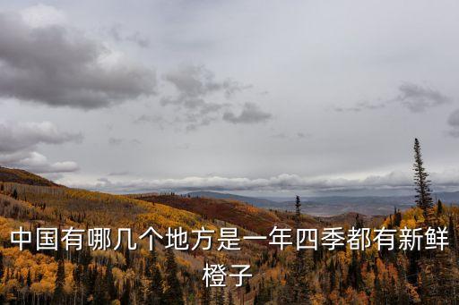 中國有哪幾個地方是一年四季都有新鮮橙子