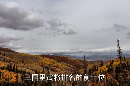 三國武將前十名，三國里的武將排在前10位的是哪些