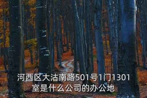 河西區大沽南路501號1門1301室是什么公司的辦公地