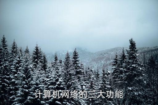 計(jì)算機(jī)網(wǎng)絡(luò)的三大功能