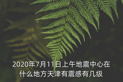 天津市區(qū)有震感嗎，6點40分天津地震了嗎