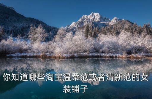 你知道哪些淘寶溫柔范或者清新范的女裝鋪子