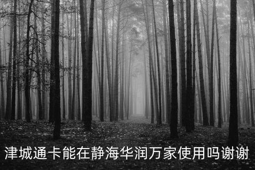 津城通卡能在靜海華潤萬家使用嗎謝謝