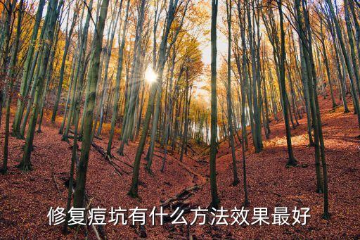 修復痘坑有什么方法效果最好