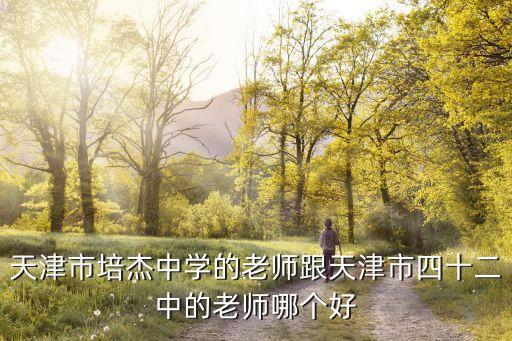 天津市培杰中學的老師跟天津市四十二中的老師哪個好