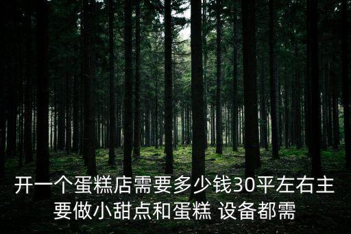 蛋糕店要多少錢，請問開個蛋糕店總共需要投資多少謝謝