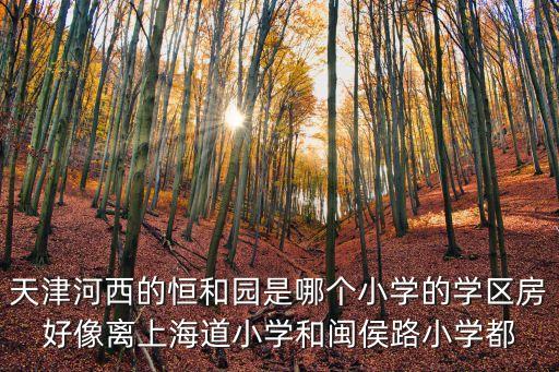 天津河西的恒和園是哪個小學的學區(qū)房好像離上海道小學和閩侯路小學都