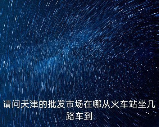 請問天津的批發市場在哪從火車站坐幾路車到